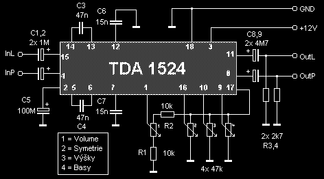 Schma predzesilovae TDA1524